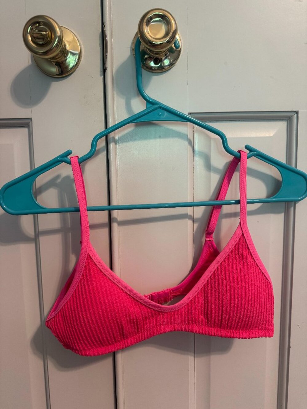 Aerie Hot Pink Scoop Swim Top